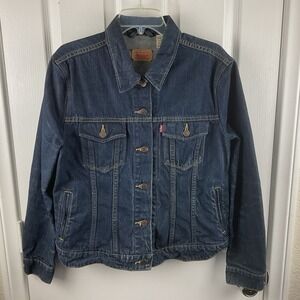 Levi's Women's Original Trucker Blue Denim Jacket Dark Wash (PC9 41960-0003) XL